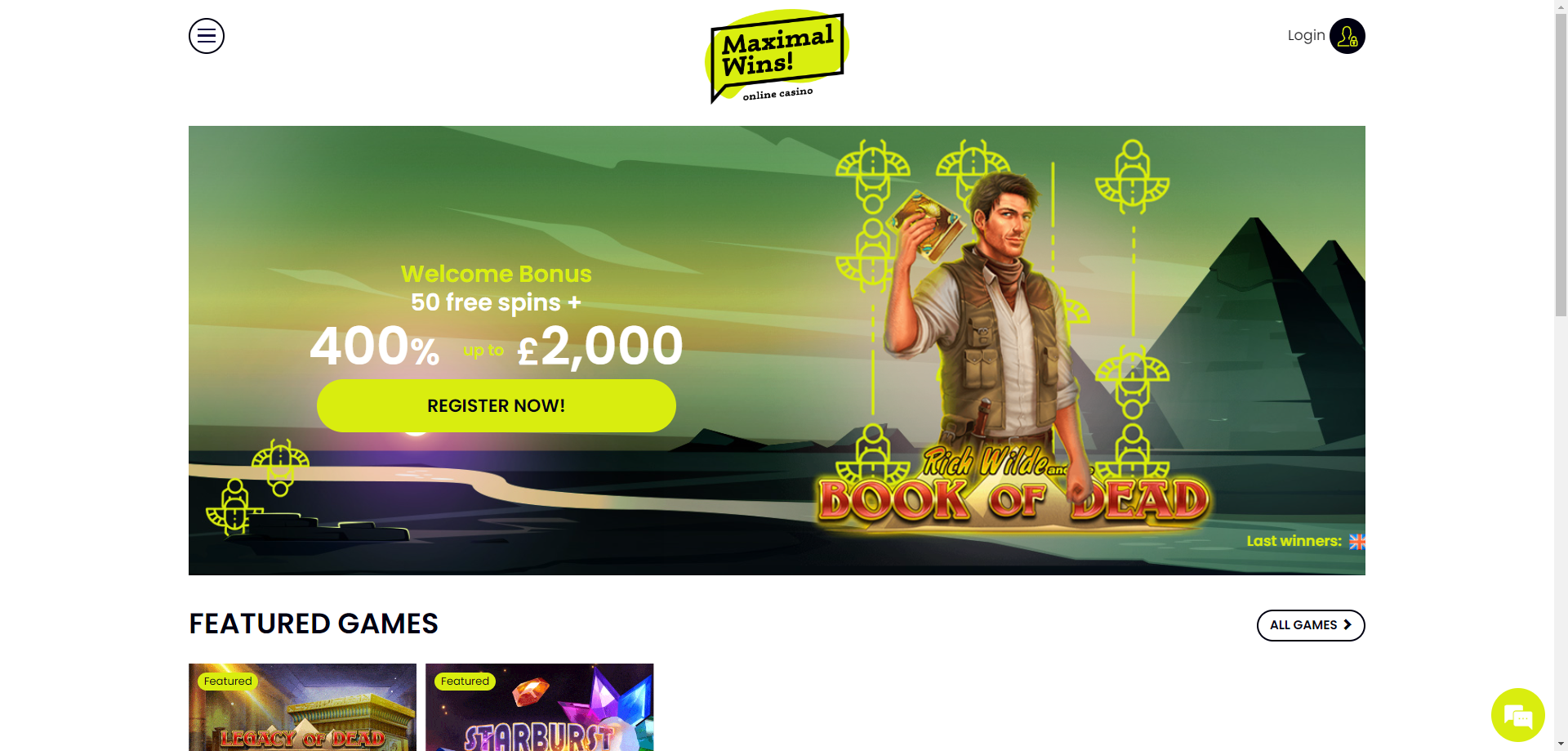Maximal Wins Casino Desktop screenshot